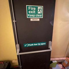 Complete fire door