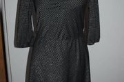 H&amp;M Divided Black/Silver midi dress size UK10 EUR38 Postage included