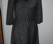 H&M Divided Black/Silver midi dress size UK10 EUR38 Postage included