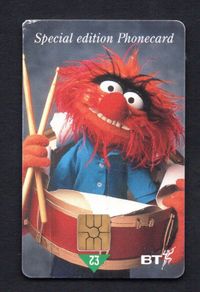 1999 Great Britain UK2 Muppets: Animal (Siemens - S35 (Module 35)) Phone Card