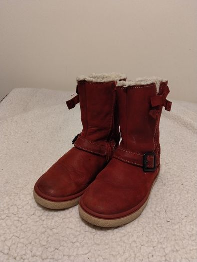 Clarks Kids Red leather Boots