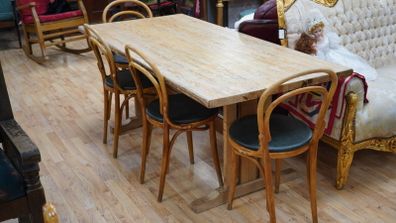 Vintage Pine Trestle Dining Table