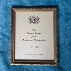 Gold-colored Spicer Hallfield picture frame