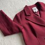 Elegant Winter Burgundy Overcoat Image 9