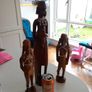 African figurine/statues/ carving ornaments decor masks home wooden hand carved tribal Image 2