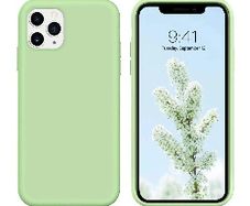 Liquid Silicone Case For Apple iPhone 11 Pro Max Luxury Thin Phone Cover - Matcha Green