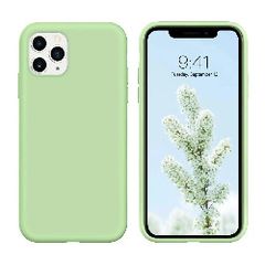 Liquid Silicone Case For Apple iPhone 11 Pro Max Luxury Thin Phone Cover - Matcha Green