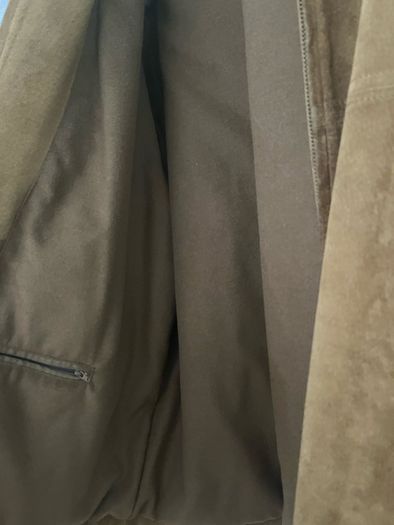mens bomber jacket zip up suede feel