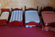 Dolls house furniture - Victorian style mahogany bedroom furniture