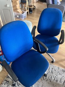 Blue office chairs