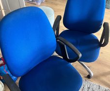 Blue office chairs
