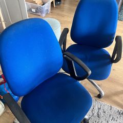 Blue office chairs