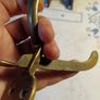 Large Victorian Brass Thumb Latch Lock and Door Furniture Image 8