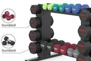 Compact Dumbbell Rack, Stabel Weight Rack for Holding 20 pieces Dumbbells Home Gym Storage, Multi-layer Weights Stand Holder (Rack Only)