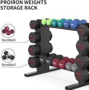 Compact Dumbbell Rack, Stabel Weight Rack for Holding 20 pieces Dumbbells Home Gym Storage, Multi-layer Weights Stand Holder (Rack Only)