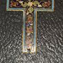 Vintage Enamel Cross pendant Image 3