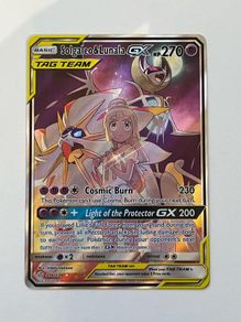 Pokemon Lunala and Solgaleo GX card