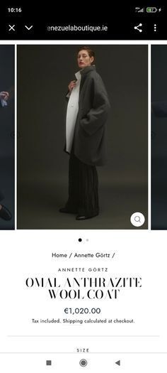 Annette Goertz designer ladies wool green coat