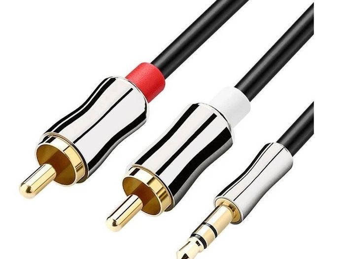 New 3m Premium 3.5mm Jack Male to 2x RCA Signal Cinch Male Audio Cable #1360