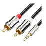 New 3m Premium 3.5mm Jack Male to 2x RCA Signal Cinch Male Audio Cable #1360 Image 3