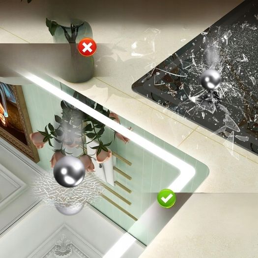 LED Bathroom Mirror 140x80cm Antifog Bluetooth Speakers