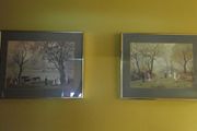 Pair of Helen Bradley Framed Prints - Vintage Edwardian Scenes - 47cm x 38cm