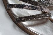 GIOSEPPO silver bling strappy sandals Sz 41 (Fit 7-7.5 UK)
