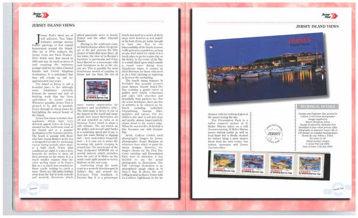 2006 Jersey (Channel Islands) Stamp Year Book (softback) issued by Jersey Post with 18 images of contents