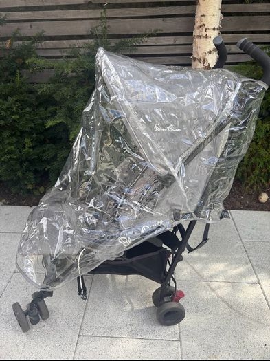 Silver cross buggy with rain cover