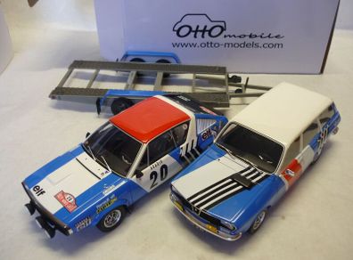 Renault Pack - Renault 12 - Renault 17 - Trailer - NEW in BOX - 1/18