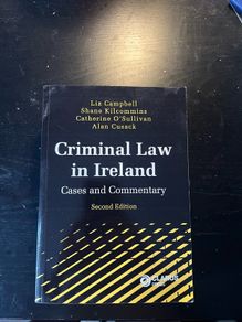 Criminal Law in Ireland: Cases and Commentary