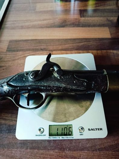old percussion pistol for decor only