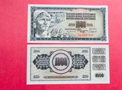 Yugoslavia 1000. Dinara. 1981  Pick 92d. . ( Uncirculated )