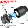 Bluetooth Speaker, Portable Mini Wireless Speakers Bluetooth 5.0 Outdoor Speaker with HD Stereo HiFi Bass, 1200mAh Battery, 24 Hour Playtime, IPX4 Waterproof Speaker for Shower, Travel, Sport Image 2