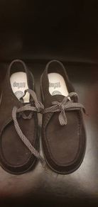 Black Ladies Fit Flop Lace up Shoes