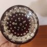 Fabulous Vintage Retro Mid-Century-Modern Swedish Art Glass Hand-Blown Tall Red Jack in the Pulpit or Bone Vase with a Clear Glass Weighted Foot, with Controlled Bubbles, by Aseda Glasbruk, Sweden, circa 1960 Image 7
