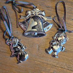 Newbridge Silverware Christmas Decorations x3 Bundle | Vintage Ornaments