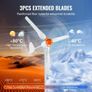 800W Wind Turbine Generator, 12V Wind Turbine Kit, 3-Blade Wind Power Generator with MPPT Controller, Adjustable Windward Direction & 2.5m/s Start Wind Image 5