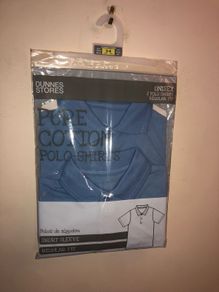 Blue school polo shirts (age 5-6)