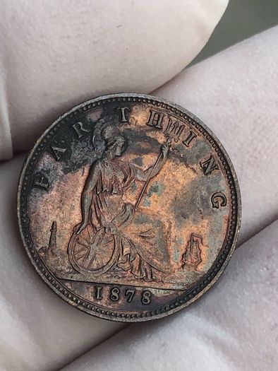 1878 Victoria Farthing Mint STATE