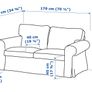 EKTORP - Grey 2 seater with chaise/footstool w/storage Image 5