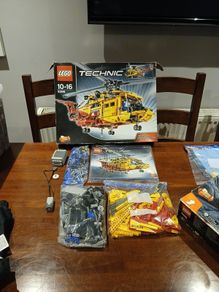 Lego 9396 technic helicopter with motor and battery box