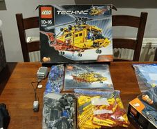 Lego 9396 technic helicopter with motor and battery box