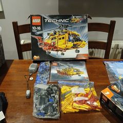 Lego 9396 technic helicopter with motor and battery box