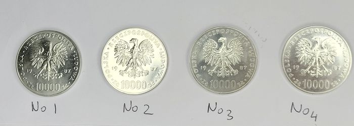 Poland silver coin 10000 zl John Paul II 1987