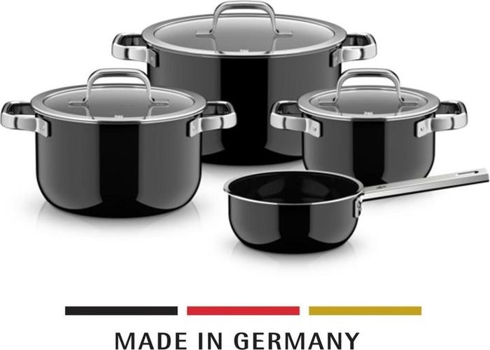 WMF 4 piece cookware set, FUSIONTEC MINERAL PRO, Black, 30Y guarantee, RRP 499