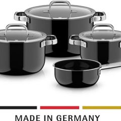 WMF 4 piece cookware set, FUSIONTEC MINERAL PRO, Black, 30Y guarantee, RRP 499
