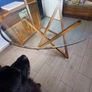 Oak base glass Table Image 2
