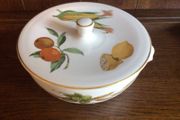 Royal Worcester Evesham pattern circular oven to Tableware lidded serving dish
