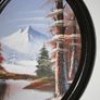 Vintage painted oval picture (33cm x 27cm) Image 2